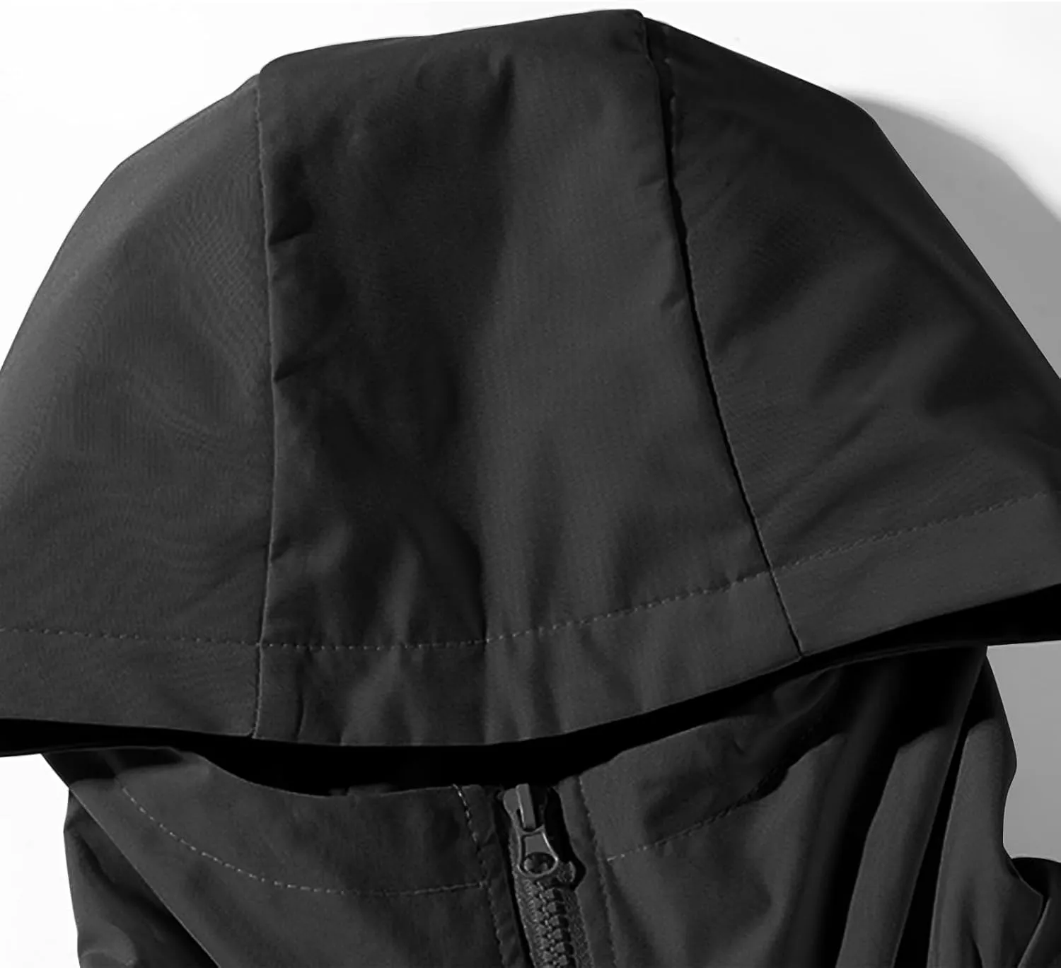 2024 Casual Drawstring Windproof Fashion Winter Outdoor Waterproof Long Sleeve Zipper Classic Solid Hooded Jacket