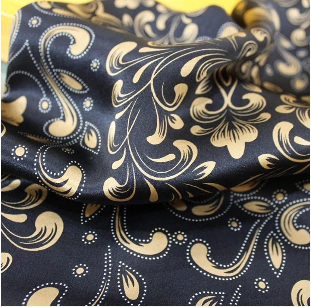 ANDANTINO 100% Silk Scarf 43" Large Square Lightweight Headscarf& Shawl–Women Hair Wraps-With Gift Packed