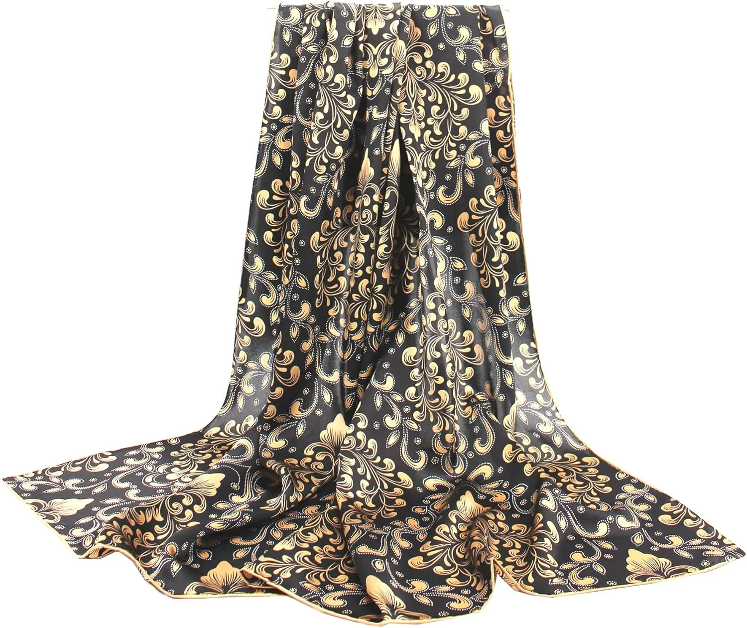 ANDANTINO 100% Silk Scarf 43" Large Square Lightweight Headscarf& Shawl–Women Hair Wraps-With Gift Packed