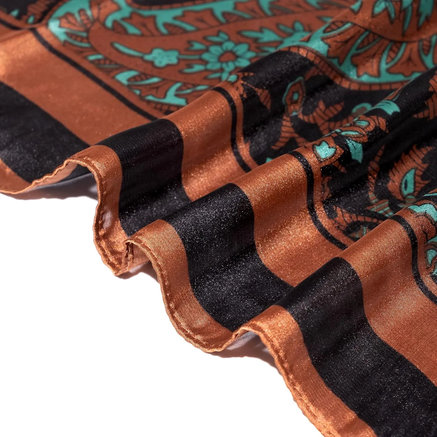 Bestshe Scarves for Women Lightweight Fashion Floral Large Silk Scarf Long Shawl Wraps with Gift Packed
