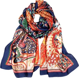 Bestshe Scarves for Women Lightweight Fashion Floral Large Silk Scarf Long Shawl Wraps with Gift Packed