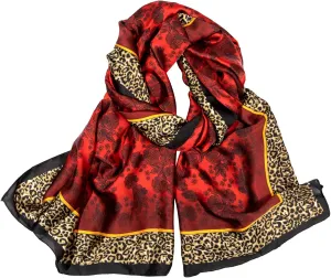 Bestshe Scarves for Women Lightweight Fashion Floral Large Silk Scarf Long Shawl Wraps with Gift Packed