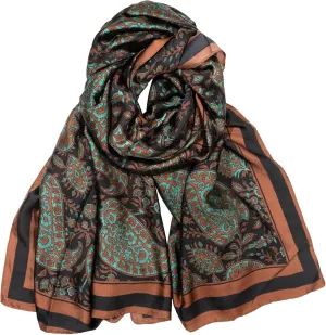 Bestshe Scarves for Women Lightweight Fashion Floral Large Silk Scarf Long Shawl Wraps with Gift Packed