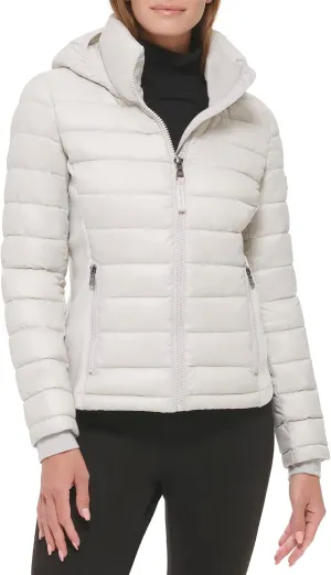 Calvin Klein Women's Water Resistant Casual Lightweight Scuba Side Panels Jacket