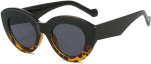 Cat Eye Women Fashion Olive Green Sunglasses Retro Shades UV400 Men Oval Luxury Sun Glasses