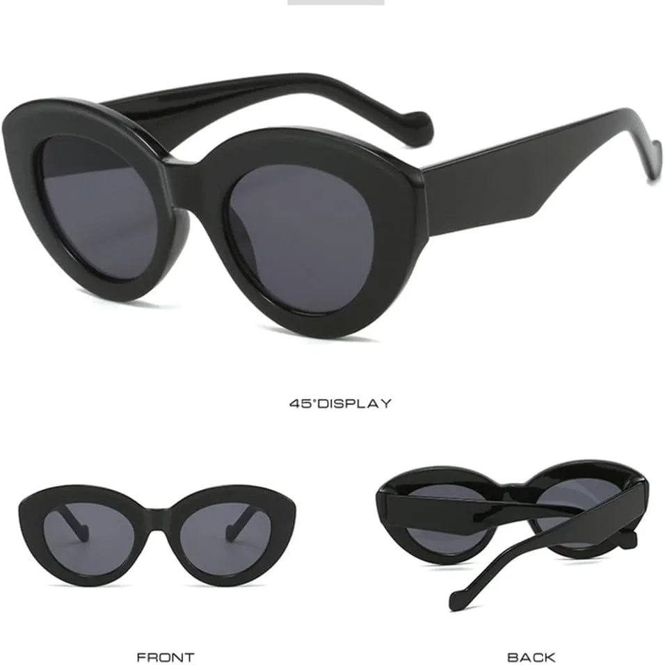 Cat Eye Women Fashion Olive Green Sunglasses Retro Shades UV400 Men Oval Luxury Sun Glasses