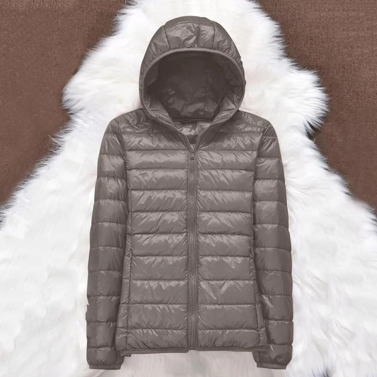 cooki Puffer Coat Women with Hood Quilted Jackets for Women Winter Packable Puffer Jacket Lightweight Down Coat Plus Size