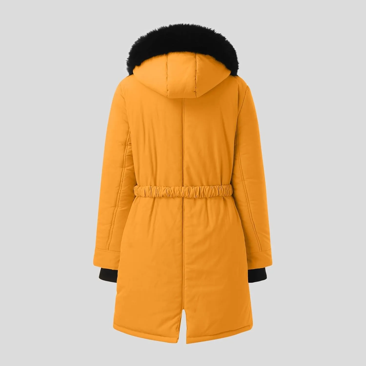cooki Winter Coats for Women Fleece Lined Puffer Coat Women Long Down Coat Warm Parka Coat Faux Fur Hooded Coat Warm Overcoat