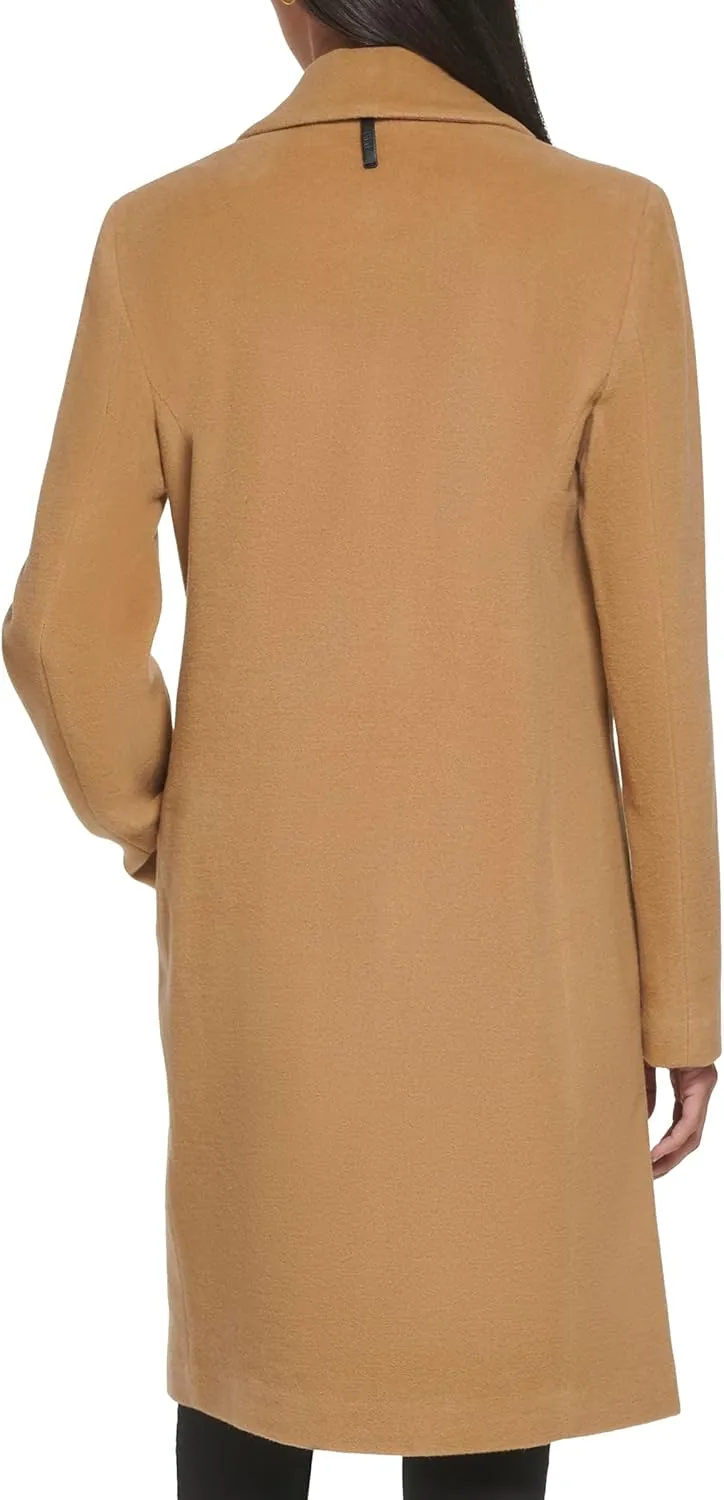 DKNY Womens Walker Wool Coat