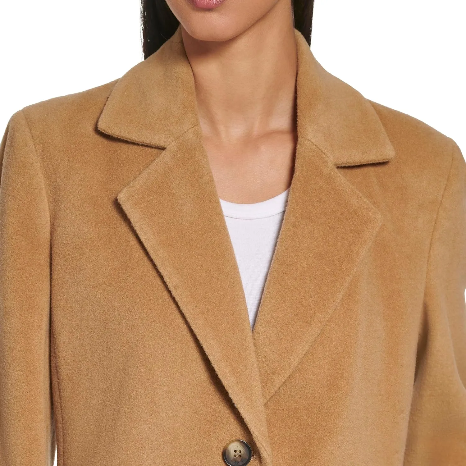 DKNY Womens Walker Wool Coat