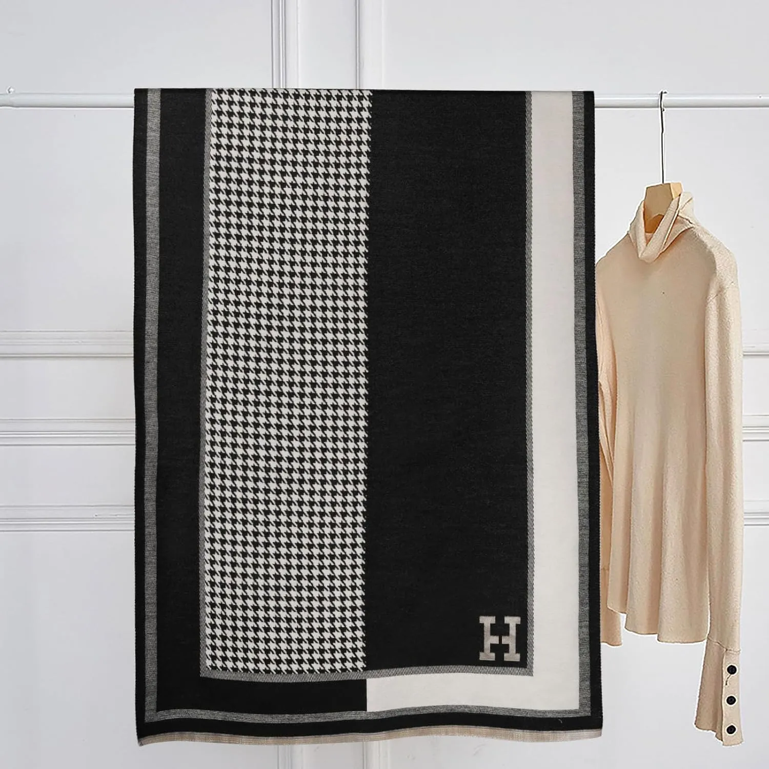 EXTREE Scarfs for Women Pashmina Silky Shawl Wrap for Evening Dressing Blanket Open Front Poncho Cape