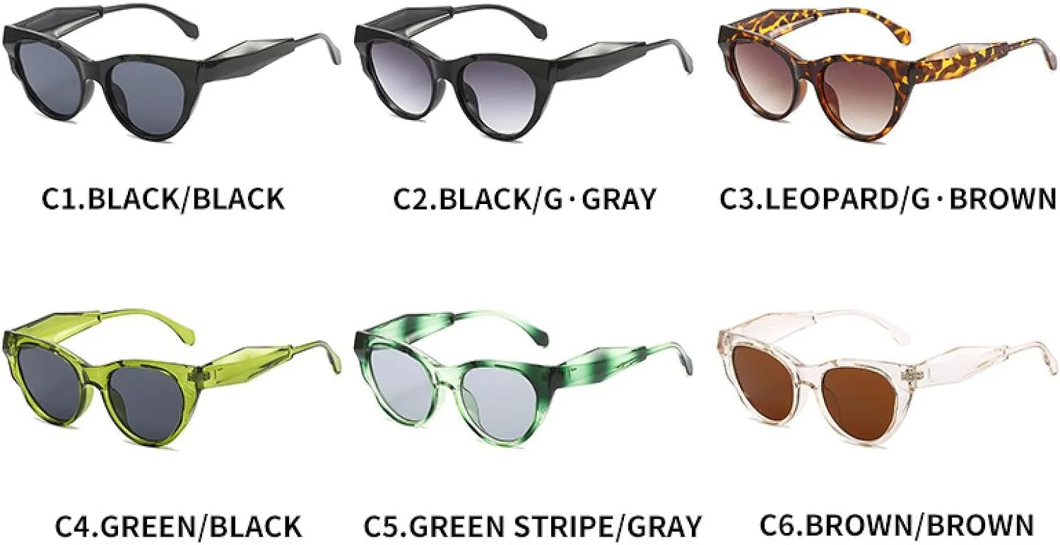 Fashion Cat Eye Women Men Vintage Sun Glasses Female Travel Driving Shades Uv400