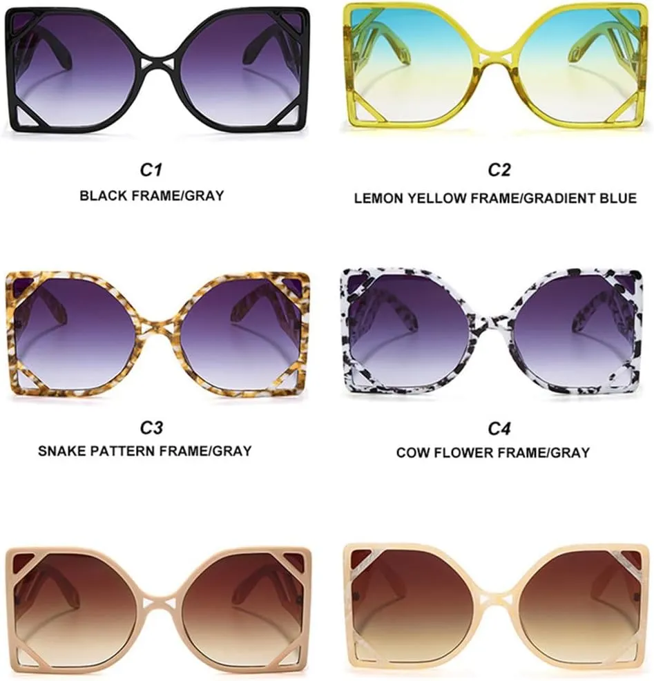 Fashion Female Sunglasses For Women Oversized Luxury Shades Sun Glasses UV400 Eyewear