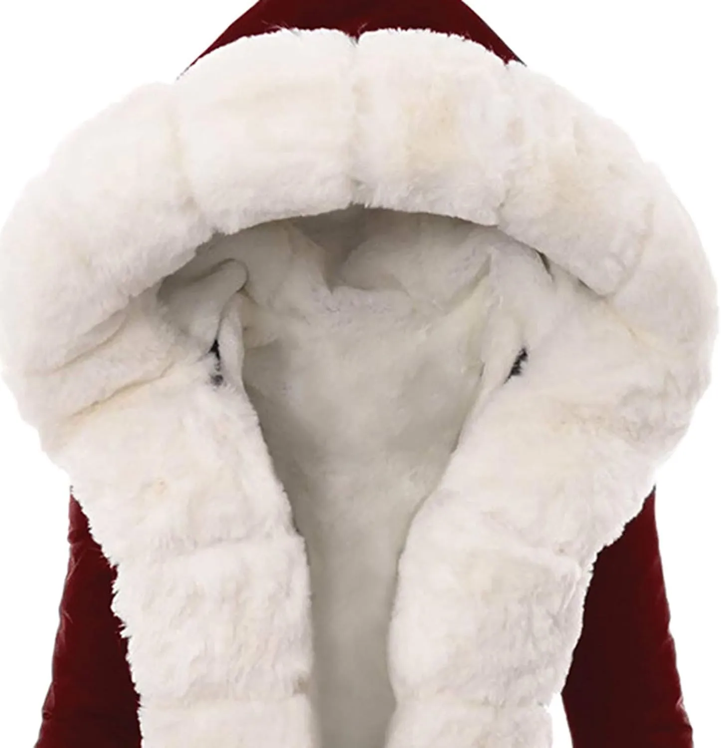 Fashion Furry Winter Coats for Women 2024 Faux Fur Neck Hooded Jacket Down Warm Coat Windbreaker Overcoat