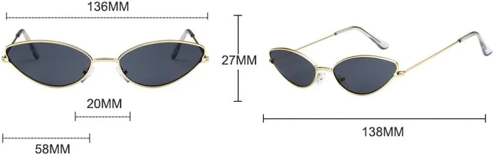 Fashion Small Cat Eye Sunglasses Women Vintage Eyeglasses Female Personality Glasses UV400