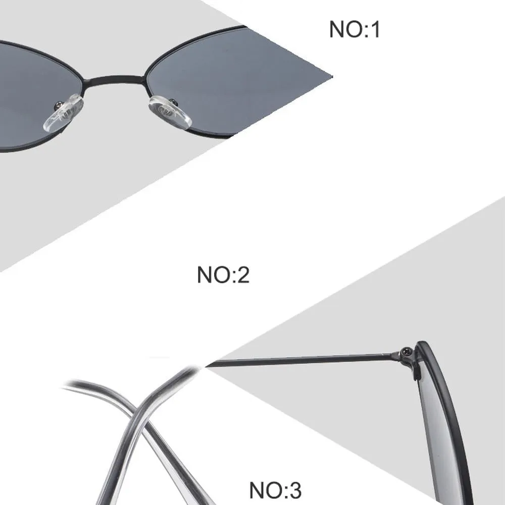 Fashion Small Cat Eye Sunglasses Women Vintage Eyeglasses Female Personality Glasses UV400