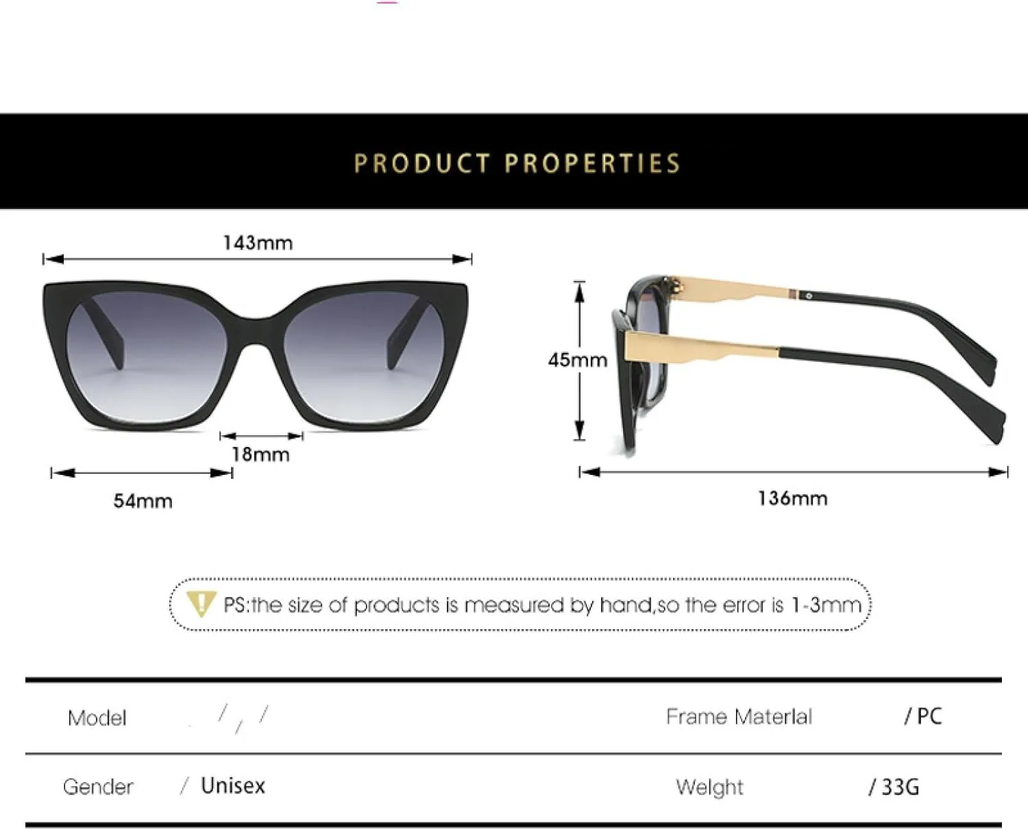 Fashion Trendy Cat Eye Sunglasses for Women Men Vintage Luxury Travel Driving Eyeglasses Uv400