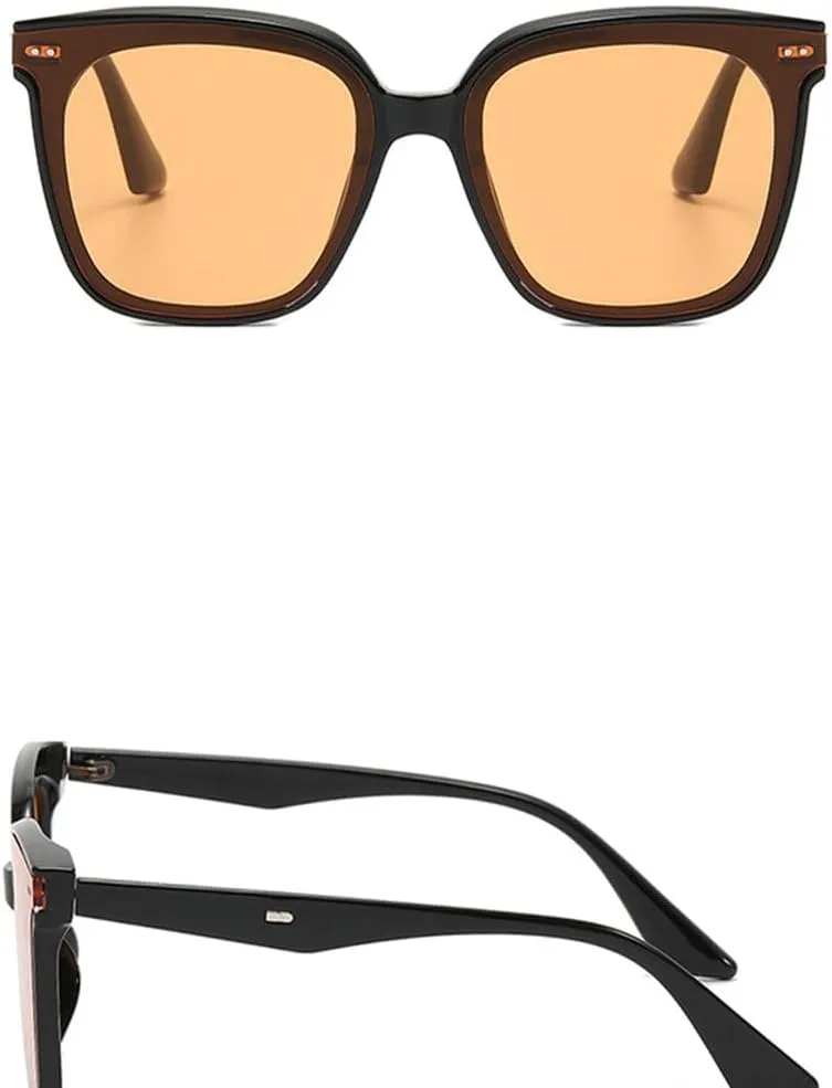 Fashion Vintage Rivets Big Sunglasses Women Sun Glasses For Men Driving Travel Female Shades Eyewear UV400