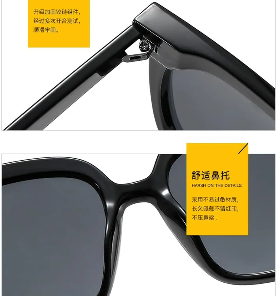 Fashion Vintage Rivets Big Sunglasses Women Sun Glasses For Men Driving Travel Female Shades Eyewear UV400