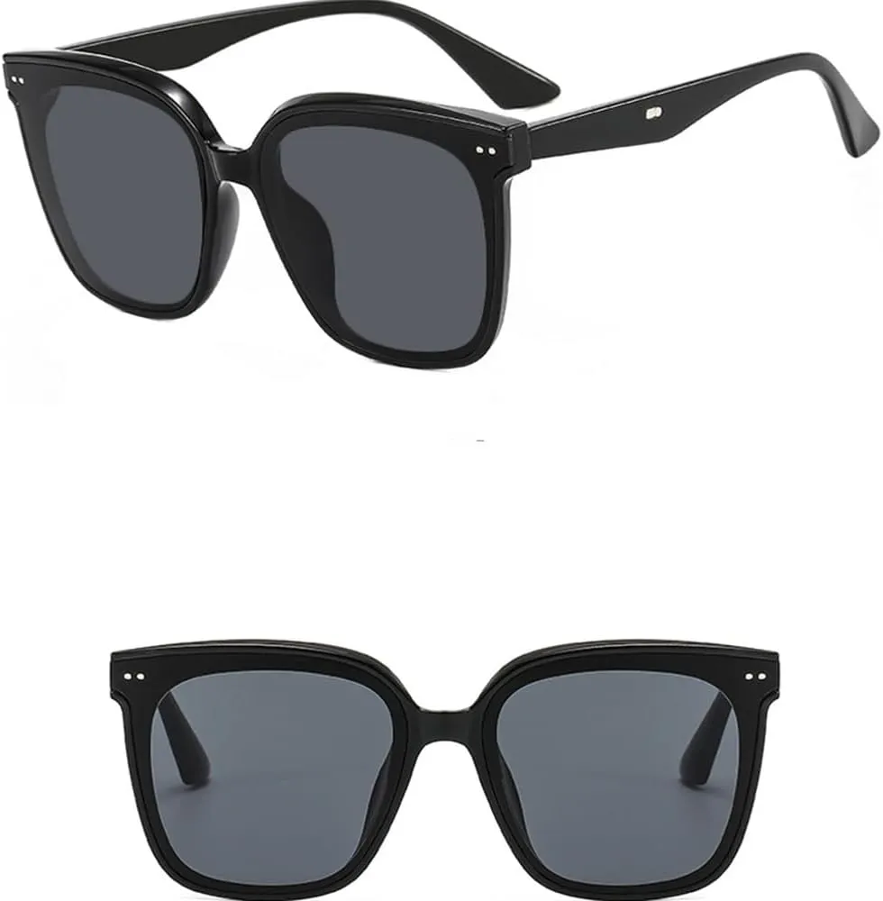 Fashion Vintage Rivets Big Sunglasses Women Sun Glasses For Men Driving Travel Female Shades Eyewear UV400