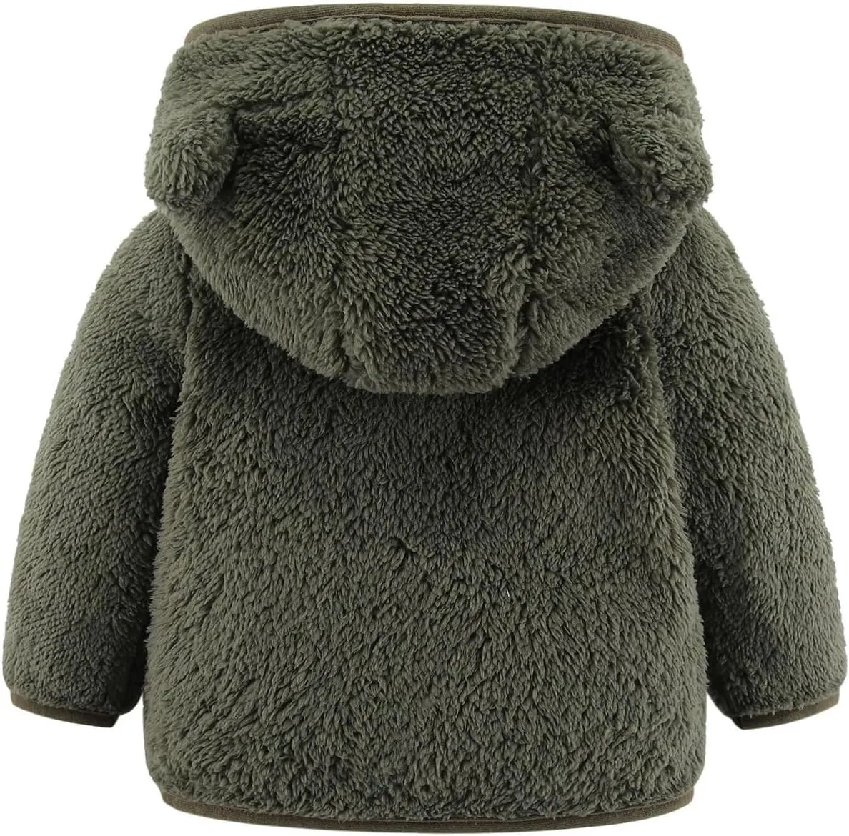 Fleece Hooded Jacket for Baby Girls Boys Zip Up Teddy Coat Winter Warm Bear Ear Cute Jackets Thick Outwear Cardigan