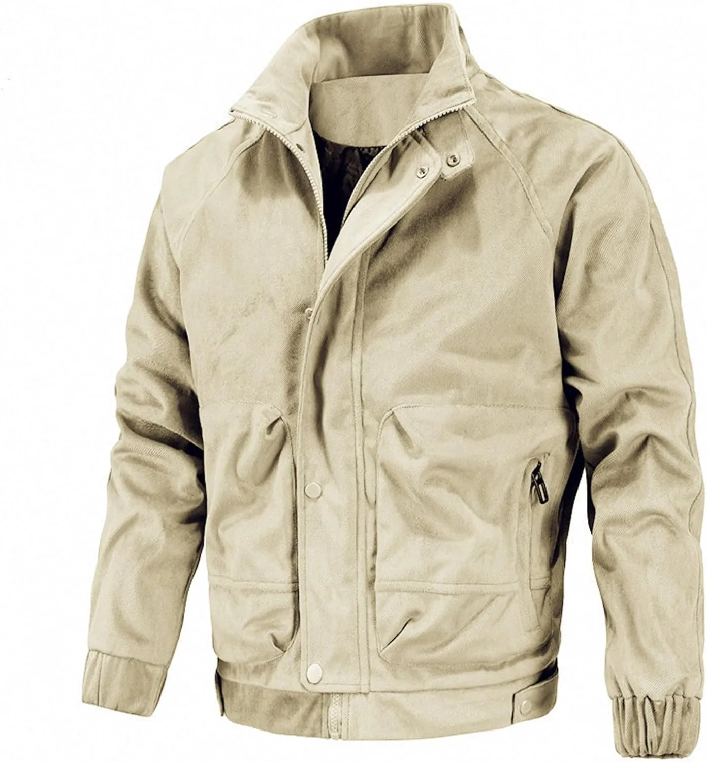 Flight Jackets For Men Zip Up Windbreaker Jacket Lightweight Casual Thermal Coat Oversized Windproof Jackets