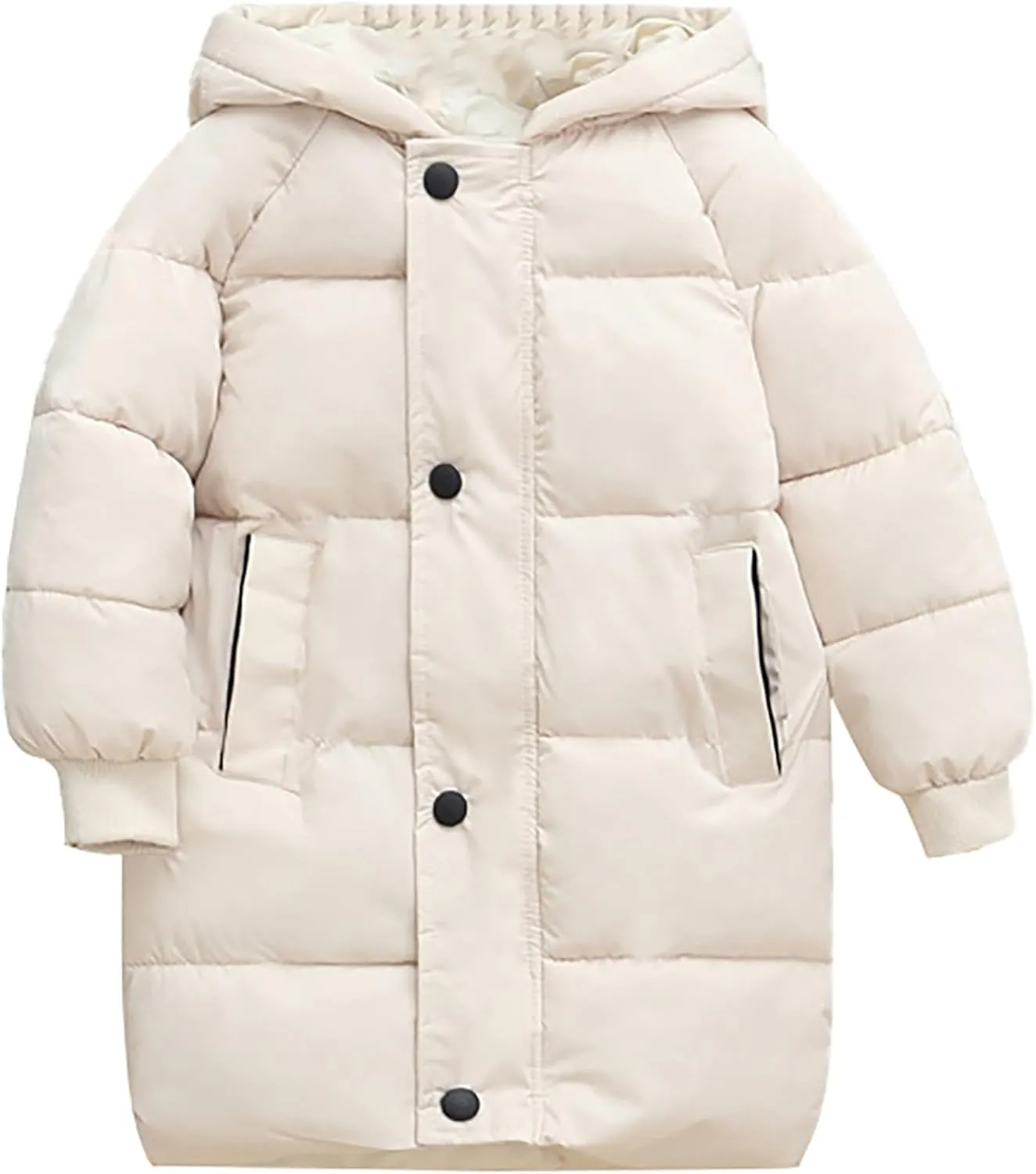 Girls Long Winter Coat Hooded Puffer Jacket Kids Lightweight Down Coat Insulated Parka Thicken Warm Padded Jacket