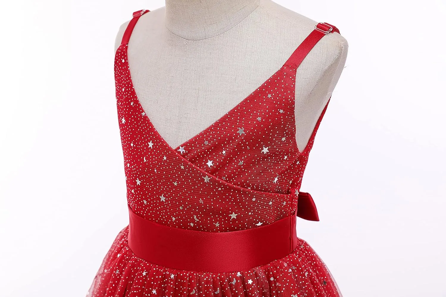 Glamulice Princess Sparkle Tulle Dress Flower Girl Little/Big Girls Wedding Bridesmaid Dresses Pageant Party Ball Gown
