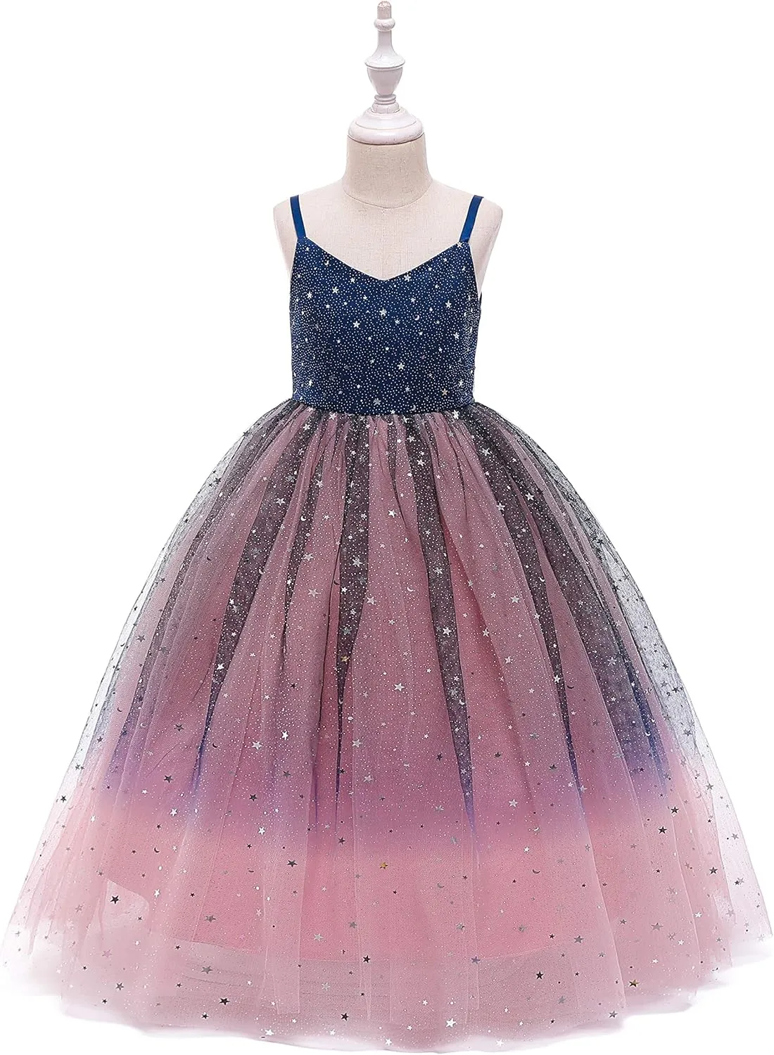 Glamulice Princess Sparkle Tulle Dress Flower Girl Little/Big Girls Wedding Bridesmaid Dresses Pageant Party Ball Gown