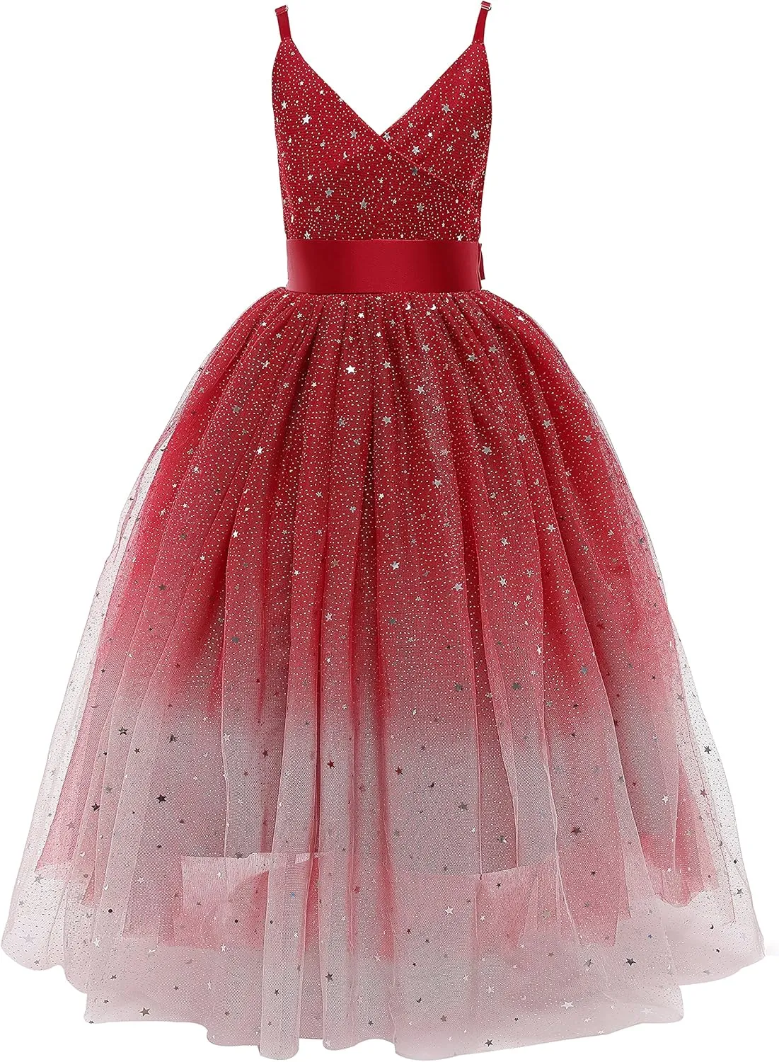 Glamulice Princess Sparkle Tulle Dress Flower Girl Little/Big Girls Wedding Bridesmaid Dresses Pageant Party Ball Gown