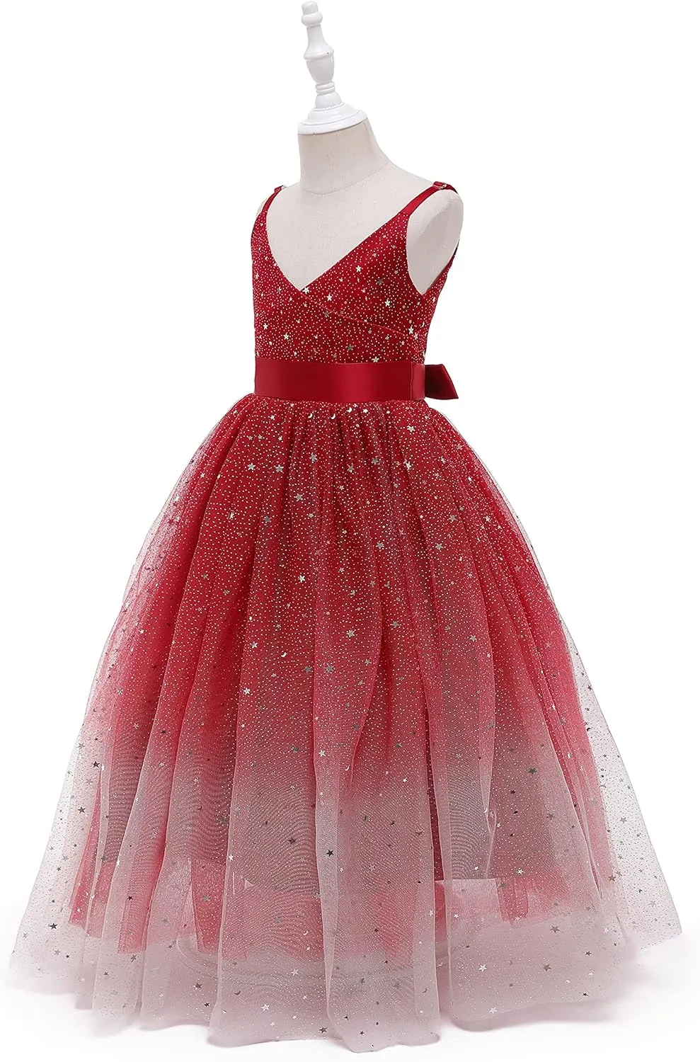 Glamulice Princess Sparkle Tulle Dress Flower Girl Little/Big Girls Wedding Bridesmaid Dresses Pageant Party Ball Gown