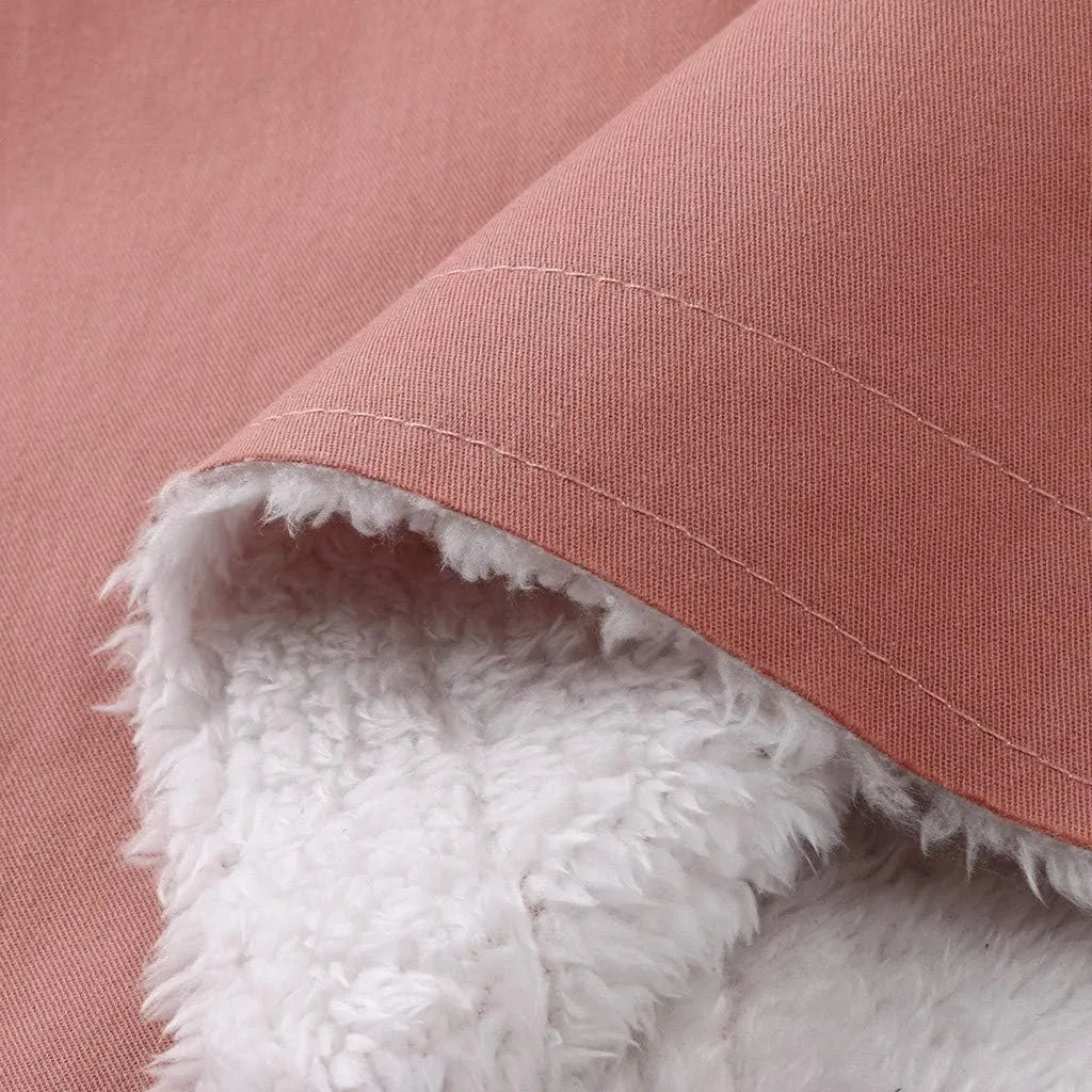 Hasta Womens Plush Denim Jackets Plus Size Single-Breasted Fleece Lined Winter Coats Pocket Vintage Thicker Fuzzy Jackets