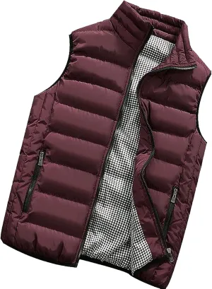 Jackets for Men Fall Winter Coats Padded Cotton Vest Warm Hooded Thick Tops Jacket Jackets