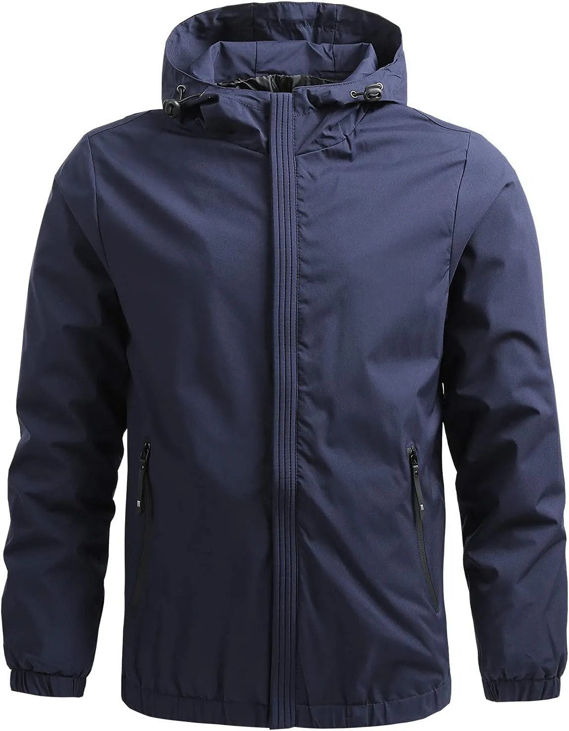 Jackets for Men, Men's Hooded Waterproof Jacket Lightweight Rain Jacket Outdoor Casual Workout Sportswear Jackets