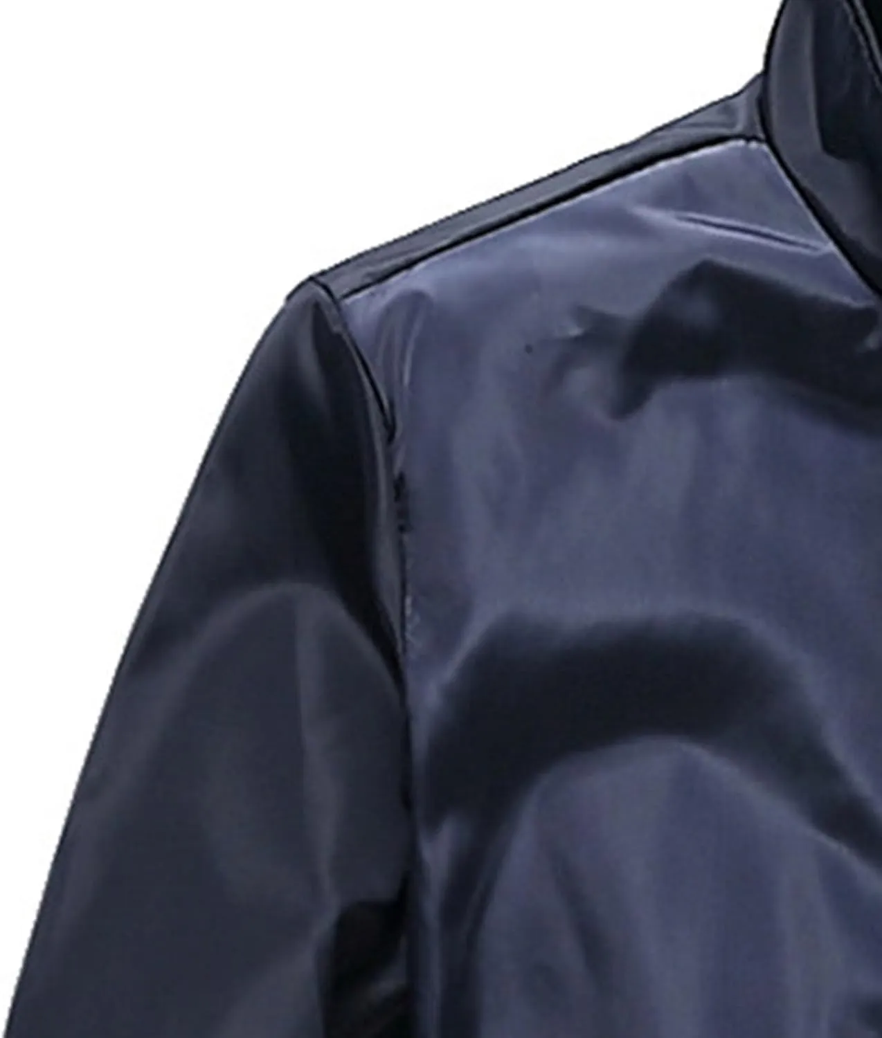 JEsilunmaMY Men's Casual Business Jackets Full Zip Stand Collar Lightweight Jackets Windproof Windbreaker Bomber Coat