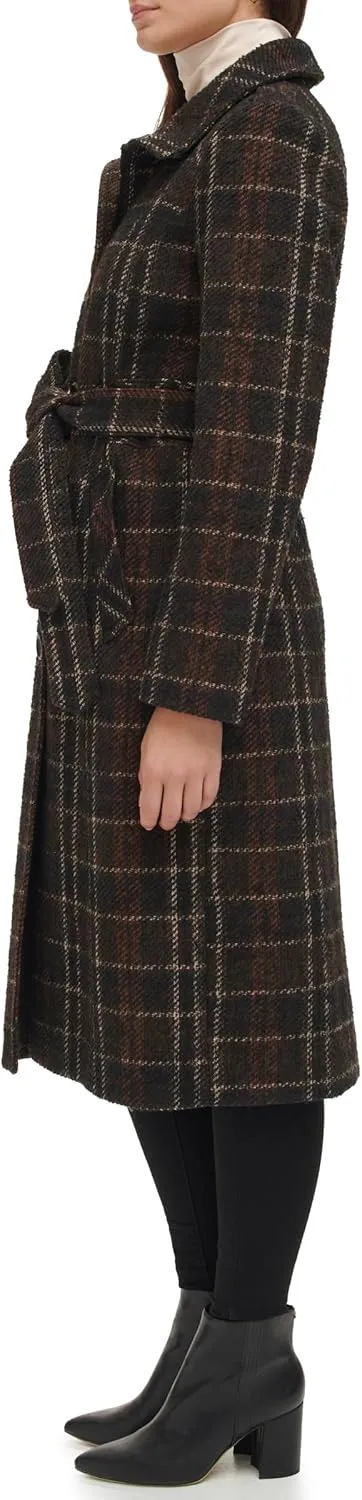 Kenneth Cole Women's Stand Collar Military Coat