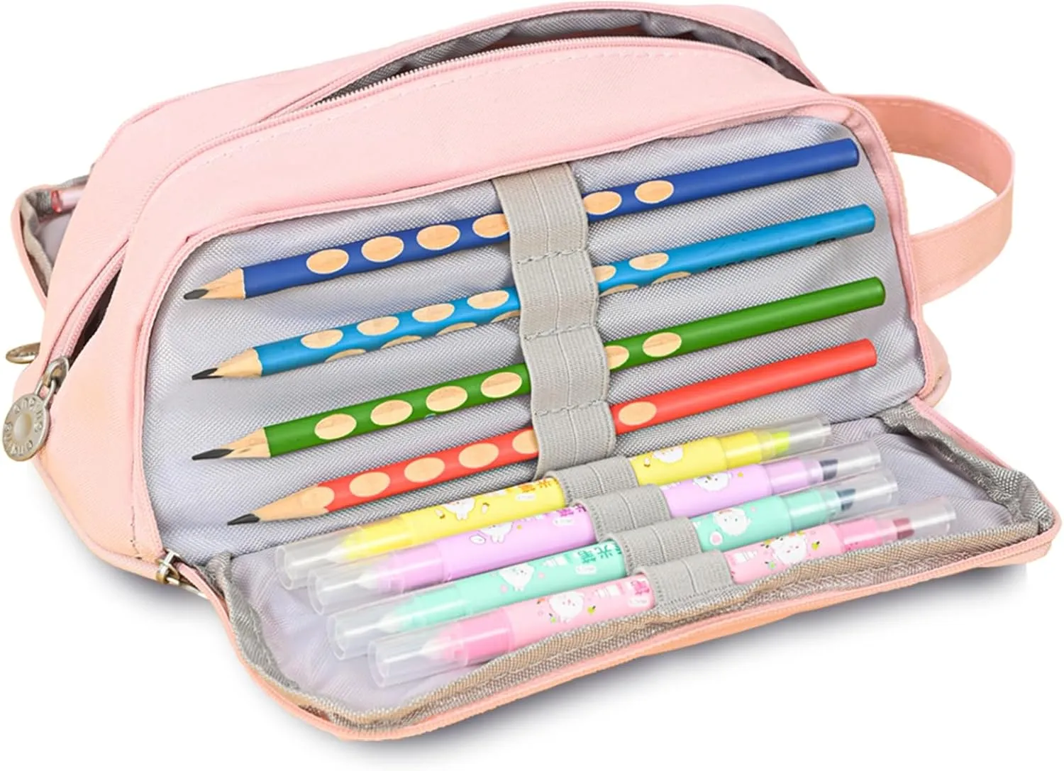 KITENROM Large Pencil Pouch Pen Case Pencils Box Holder Bag Office Writing Stationery Supplies Bags Big Capacity Pens Organizer Travel Cosmetics Storage Organizer Black Accessories Not Included