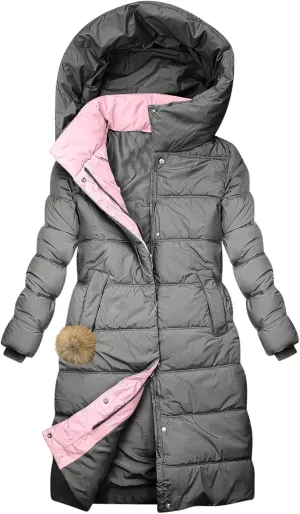 Long Puffer Coat Women Winter Quilted Jacket Warm Puffer Coats Casual Thickened Down Jackets Zip Up Hooded Outwear