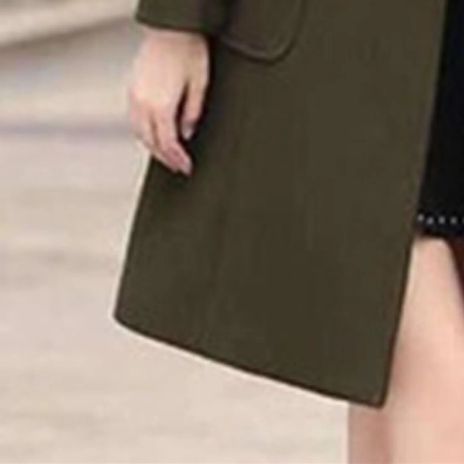 Maiyifu-GJ Womens Spring Fall Long Jackets Overcoat Notched Lapel Collar Double Breasted Coat Wool Blend Trench Coats