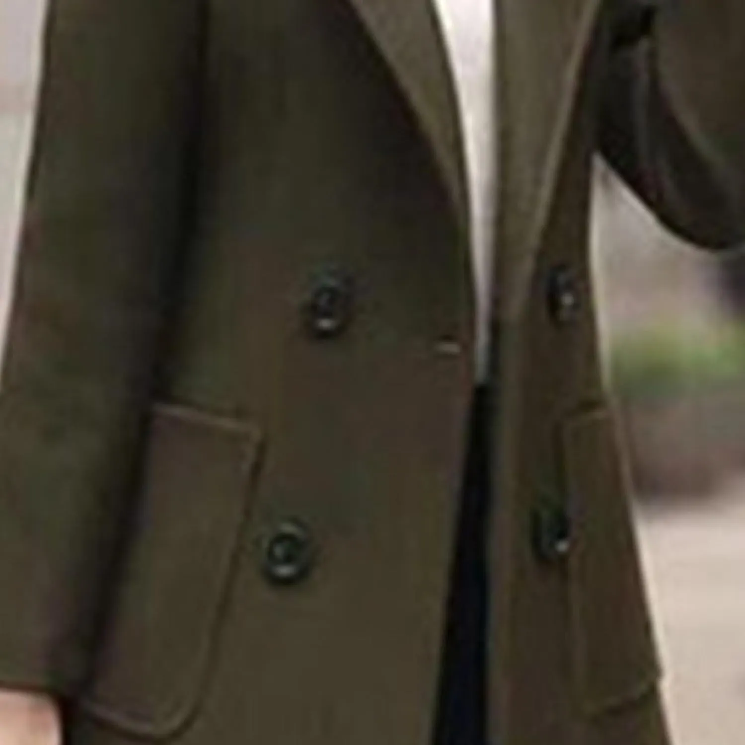 Maiyifu-GJ Womens Spring Fall Long Jackets Overcoat Notched Lapel Collar Double Breasted Coat Wool Blend Trench Coats