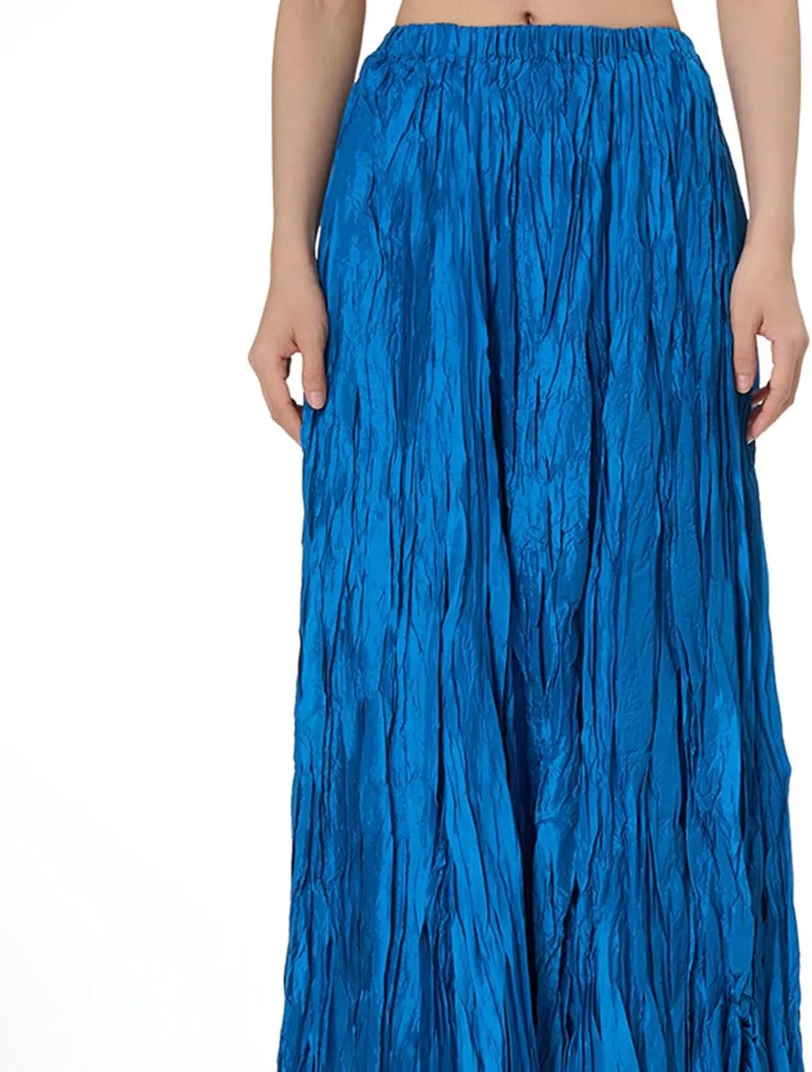 Maxi Long Skirts for Womens Girls Summer Holiday Loose Bohemian Skirt Elastic Waisted A-Line Flowy Swing One Size Skirts