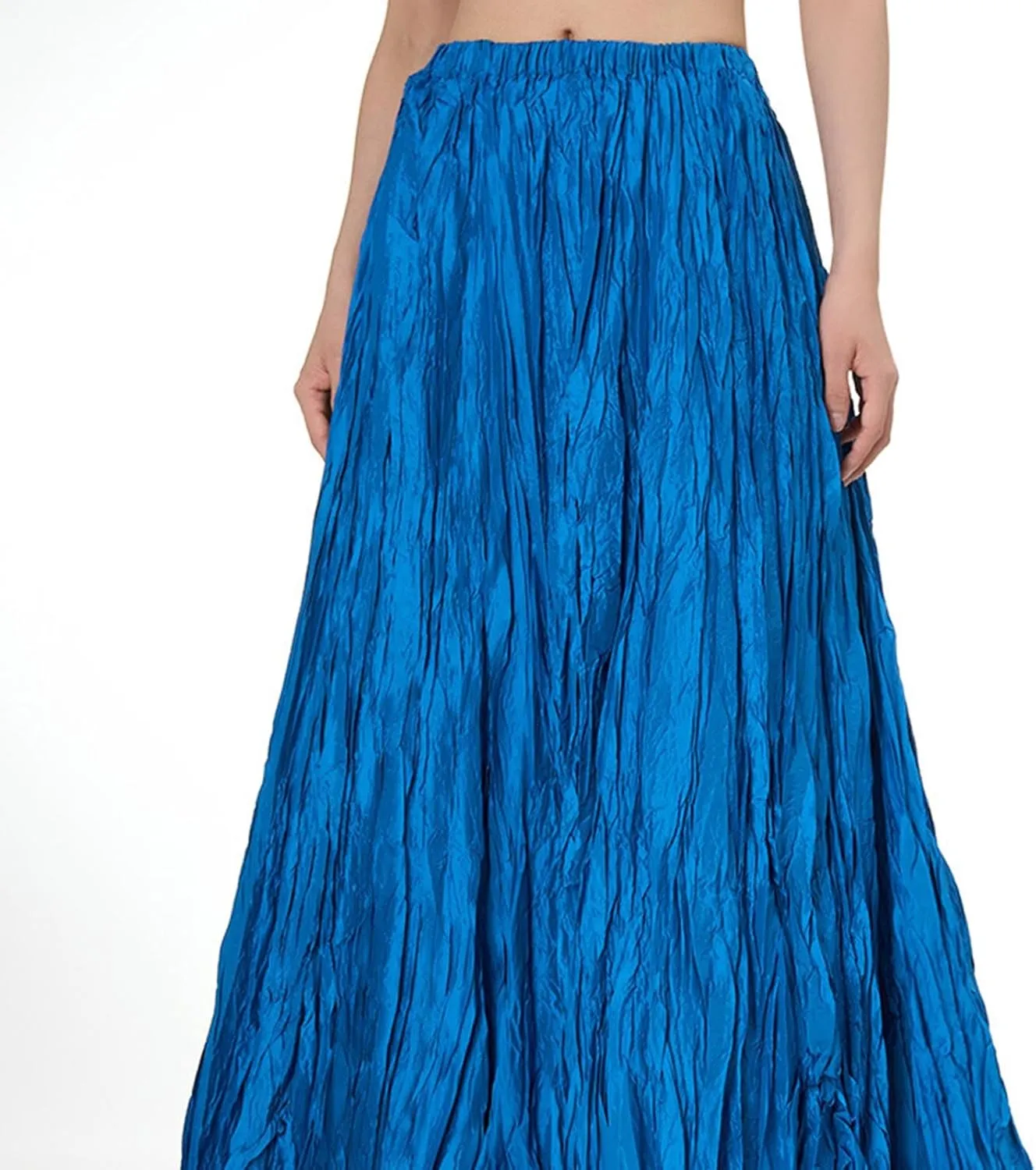 Maxi Long Skirts for Womens Girls Summer Holiday Loose Bohemian Skirt Elastic Waisted A-Line Flowy Swing One Size Skirts