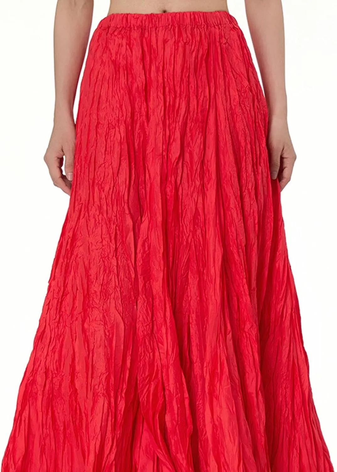 Maxi Long Skirts for Womens Girls Summer Holiday Loose Bohemian Skirt Elastic Waisted A-Line Flowy Swing One Size Skirts