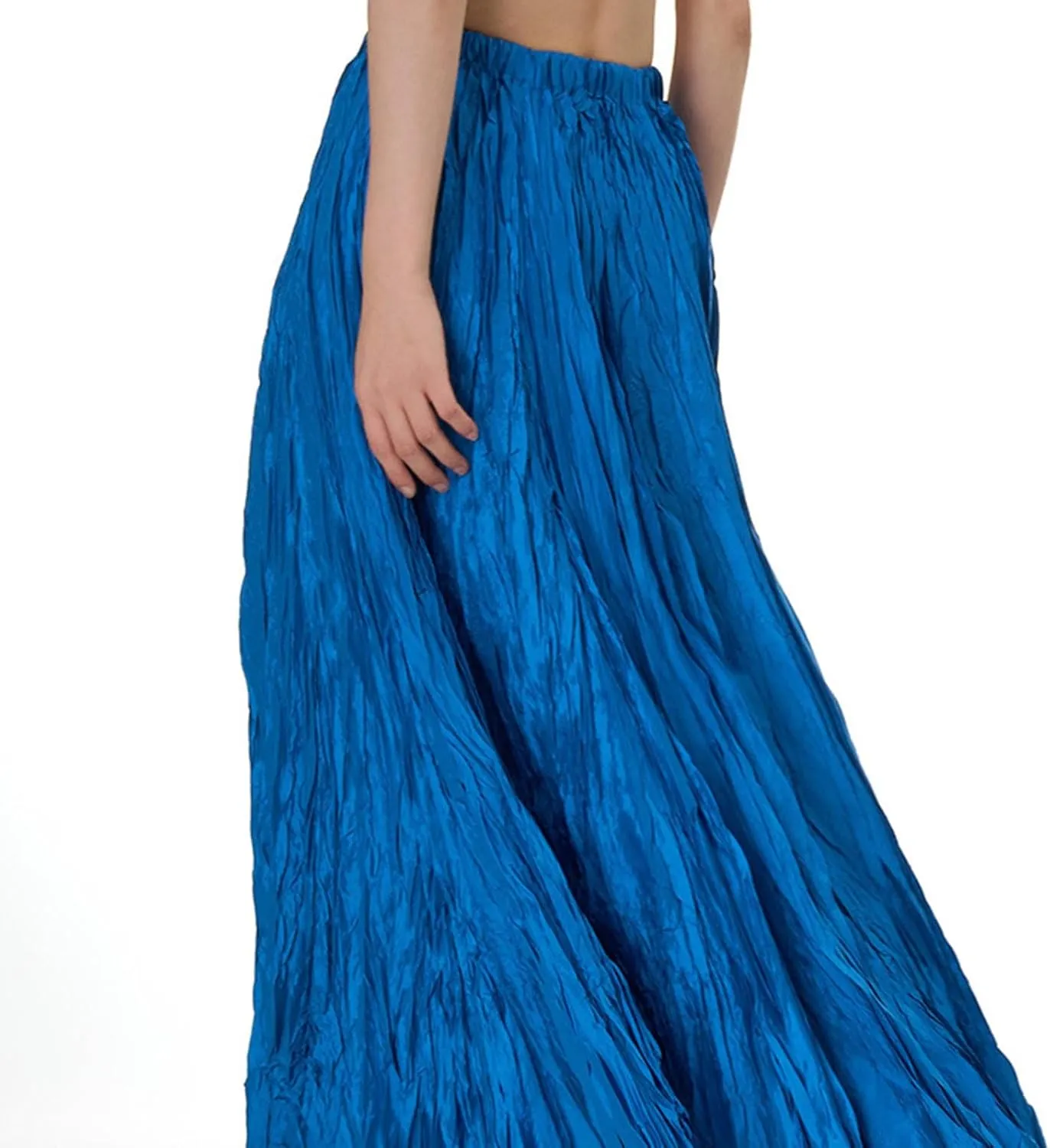Maxi Long Skirts for Womens Girls Summer Holiday Loose Bohemian Skirt Elastic Waisted A-Line Flowy Swing One Size Skirts