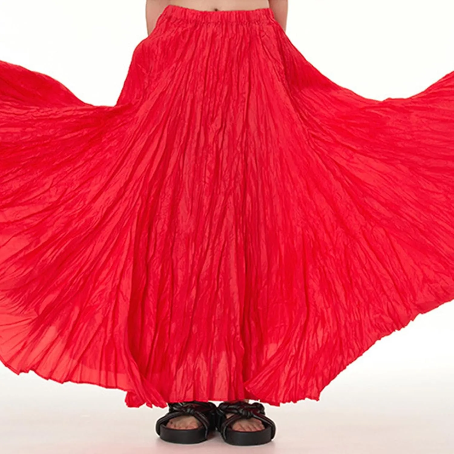 Maxi Long Skirts for Womens Girls Summer Holiday Loose Bohemian Skirt Elastic Waisted A-Line Flowy Swing One Size Skirts