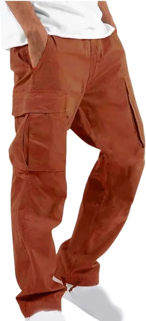 Men Outdoor Cargo Pant Lightweight Tactical Pant Hiking Jogger Multi Pockets Athletic Pants Running Workout Pants