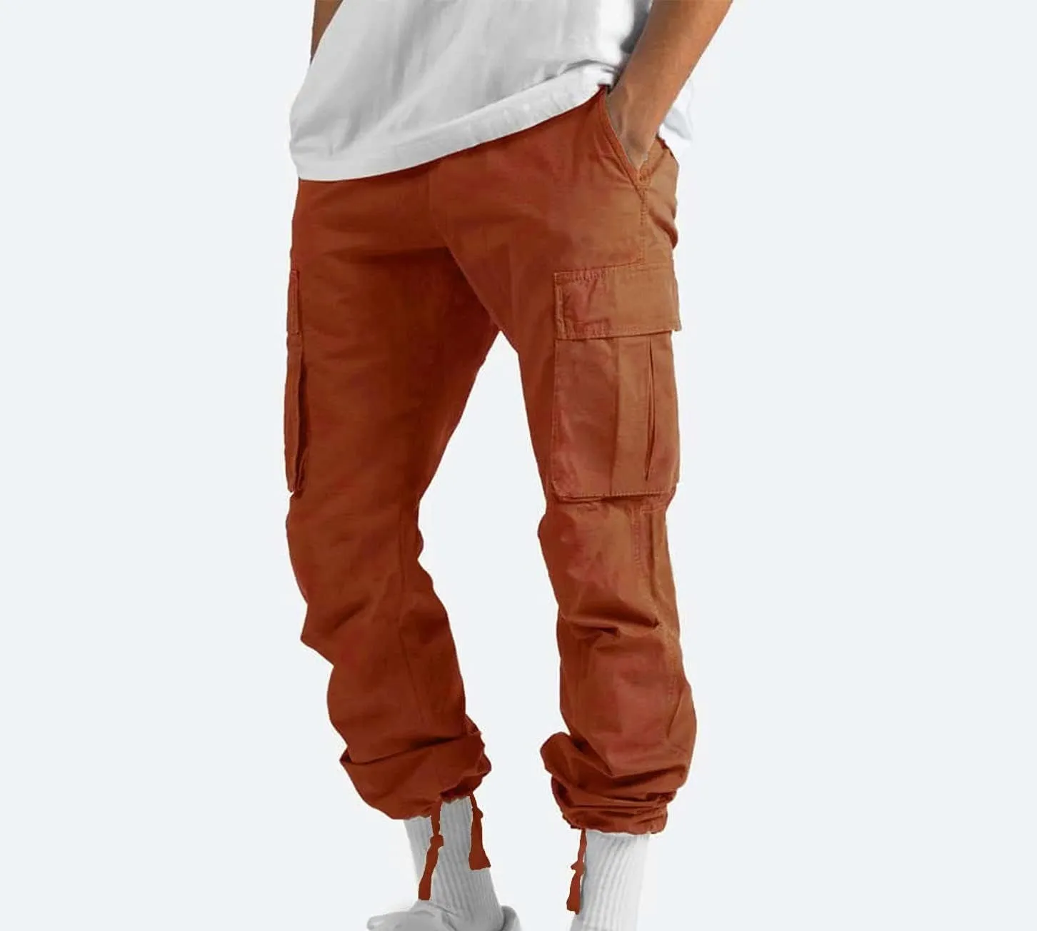 Men Outdoor Cargo Pant Lightweight Tactical Pant Hiking Jogger Multi Pockets Athletic Pants Running Workout Pants