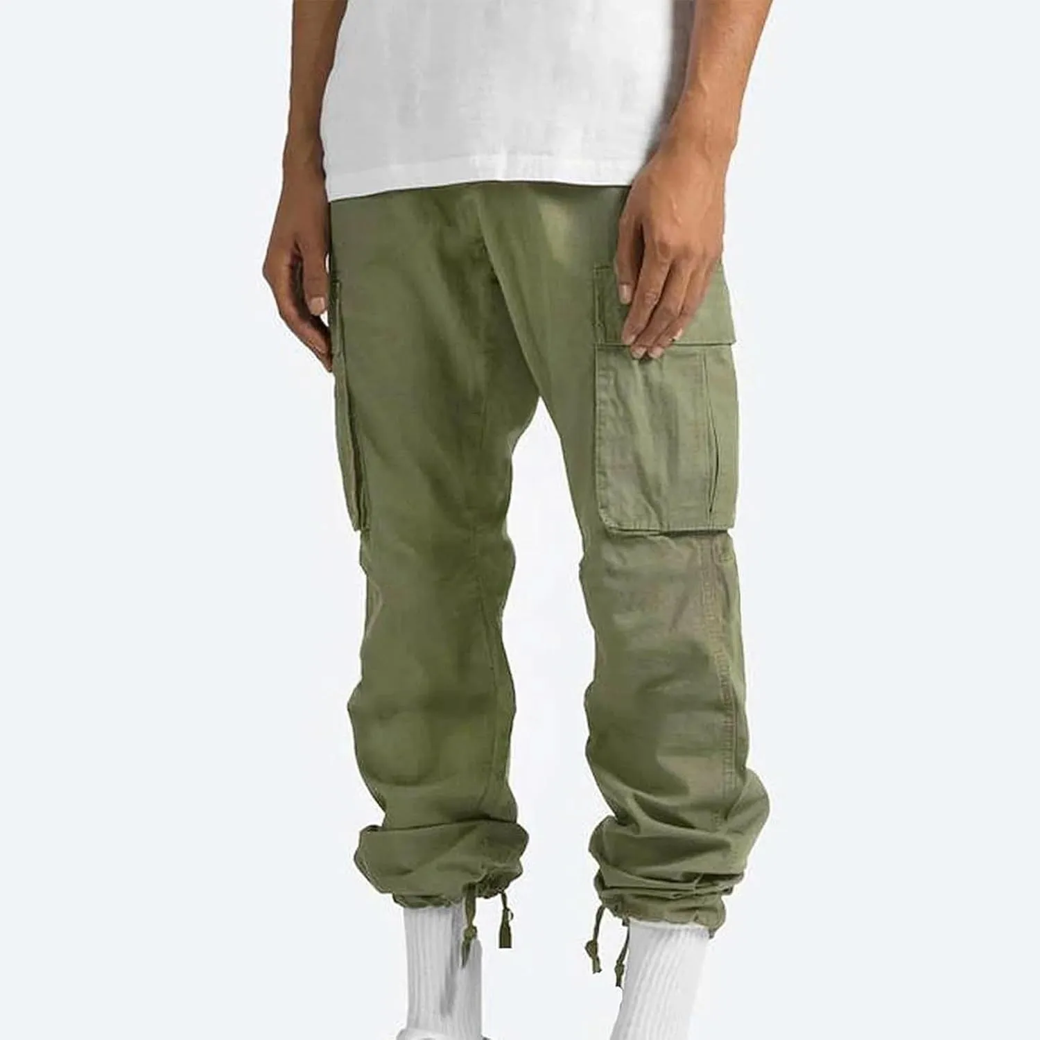 Men Outdoor Cargo Pant Lightweight Tactical Pant Hiking Jogger Multi Pockets Athletic Pants Running Workout Pants