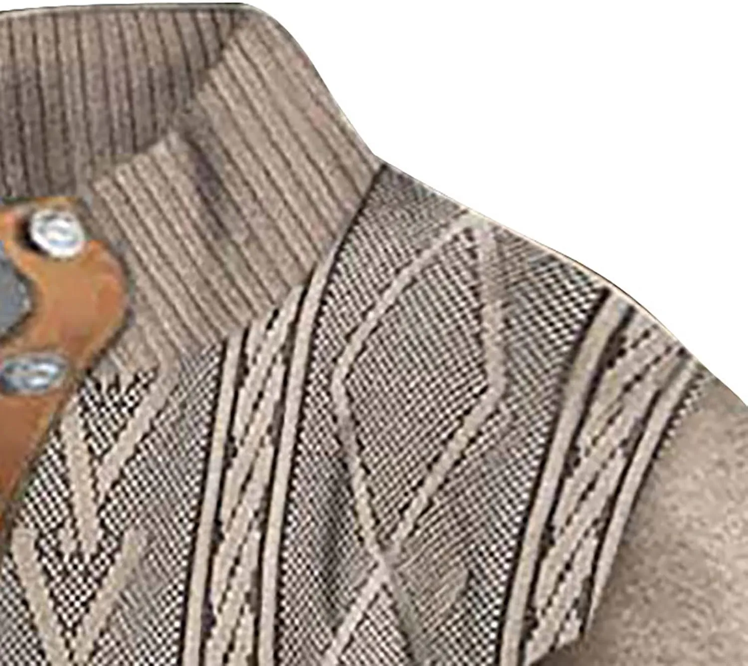 Men's Corduroy Sweatshirts Casual Printed Button Down Stand Collar Long Sleeve Henley Shirt Polo Pullover Sweatshirt