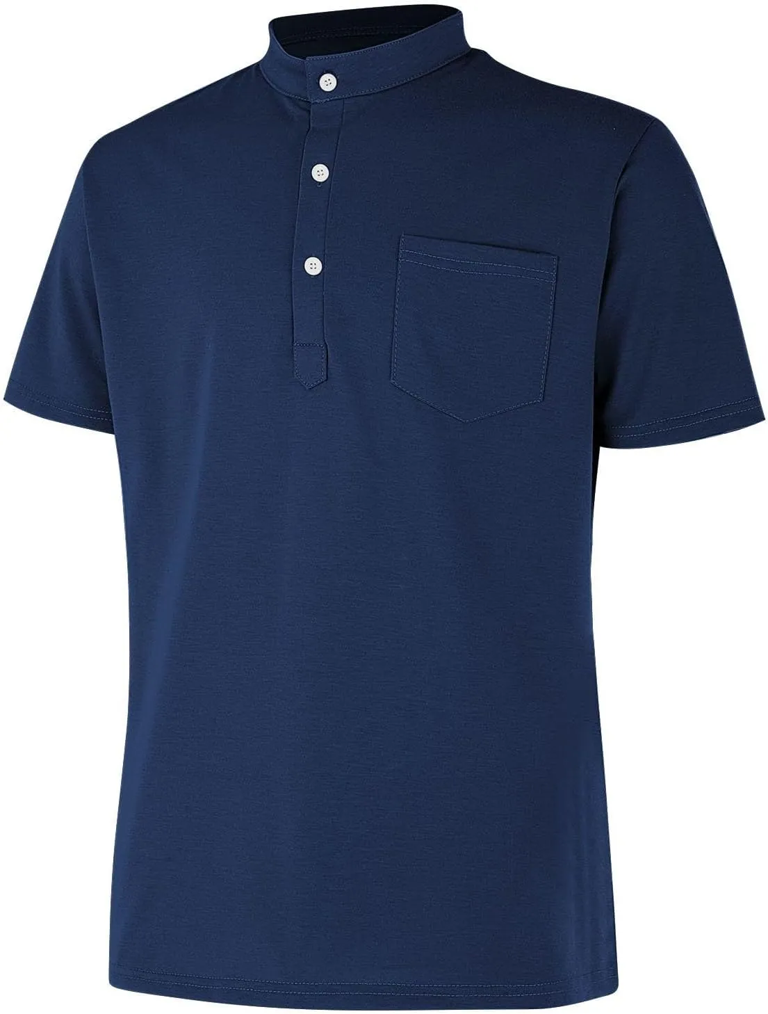 Men's Golf Polo Shirt Short Sleeve Moisture Wicking Shirts Button Lapel Collared Strech Pullover Gym Workout Shirts